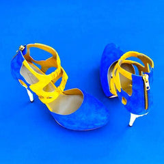 Eye-catching Wonderful Blue and Yellow Sandal